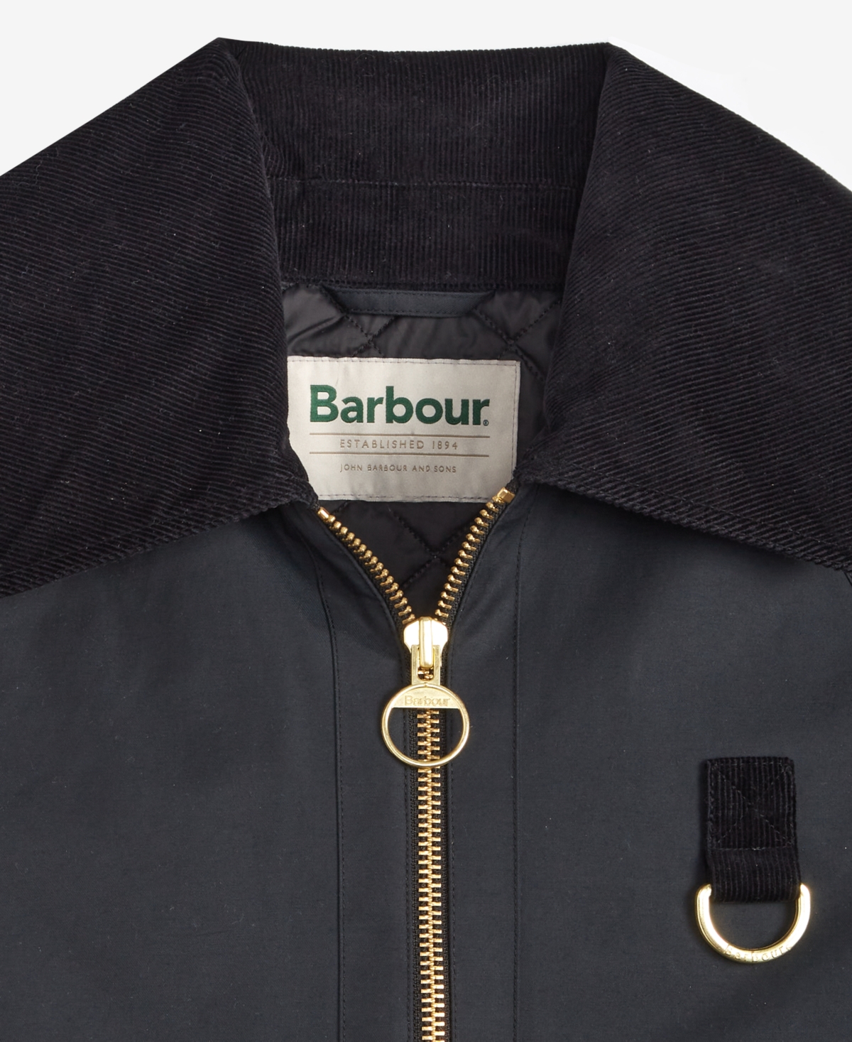 Barbour Women's Nora Oversized-collar Utility Jacket In Black