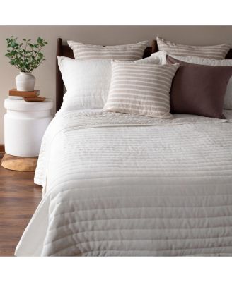 French Linen Channel Stitch Quilt & Sham Set - Twin/Twin XL