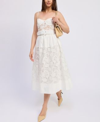 Women's Marisol Cotton Eyelet Midi Dress
