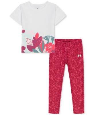 Under Armour - Toddler & Little Girls Printed T-Shirt & Leggings, 2 Piece Set