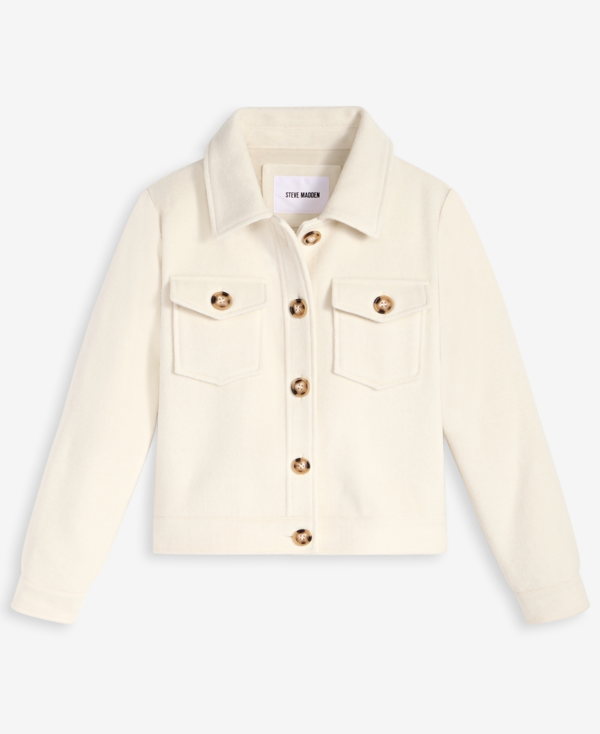 Steve Madden Women's Collared Button-front Jacket In White