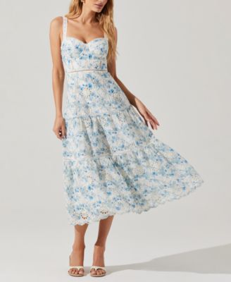 Women's Pellagia Cotton Eyelet Midi Dress