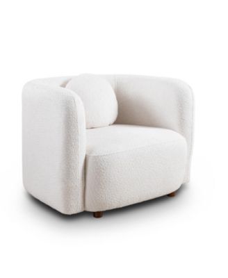  Boucle Accent Chair - Japandi Style