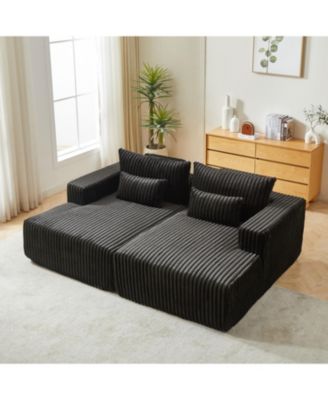  87" Oversized Sectional Chaise, Reclining Sofa Bed