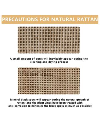 43.31"6-Drawers Rattan Storage Cabinet Rattan Drawer,for Bedroom,Living Room,White