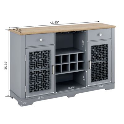  Multi-Purpose Glass Door Storage Cabinet