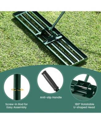 42 x 10 Inch Lawn Leveling Rake with Ergonomic Handle