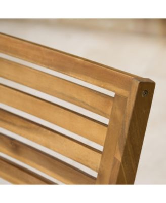 Streamdale Toulon Bistro Set Acacia Wood Dining Set With Cushions