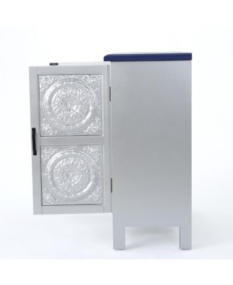 Elegant Firwood Cabinet With Carved Panels And Ample Storage