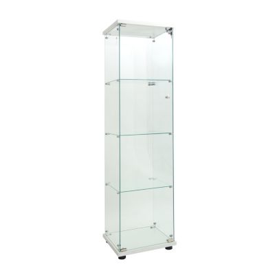 Streamdale LED Display Cabinet, 4 Shelves, White
