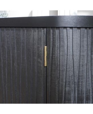 Modern Accent Cabinet with Adjustable Shelves and 4 Doors