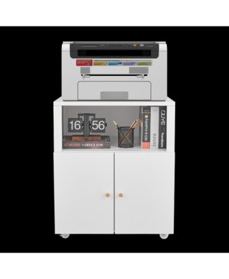 Mobile Printer Stand with File Cabinet