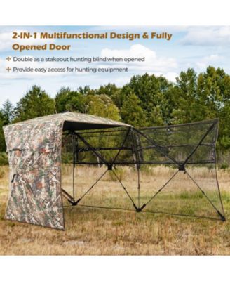 360&amp;#xB0; One Way See Through Hunting Blind Ground Blind with Portable Carrying Bag