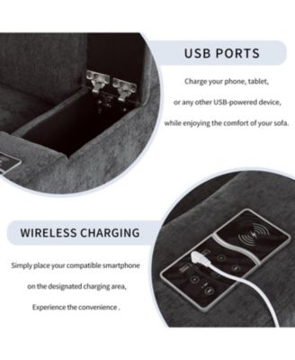 Modular Sofa, USB, Wireless Charger, Bluetooth Speaker