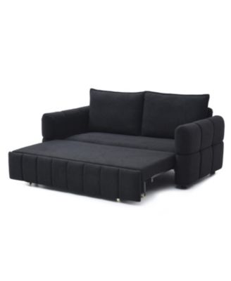 Sleeper Sofa Bed - Pull Out Couch with Chaise - Black