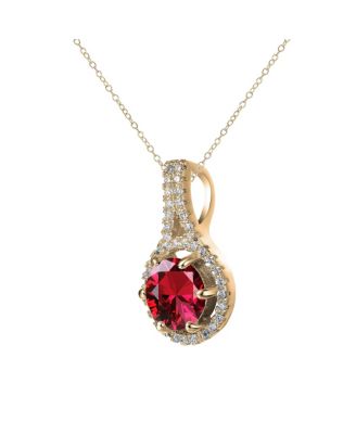 Unique Colored Cubic Zirconia Drop Pendant Necklace