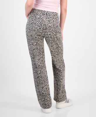 Juniors' 90s Fit Leopard-Print