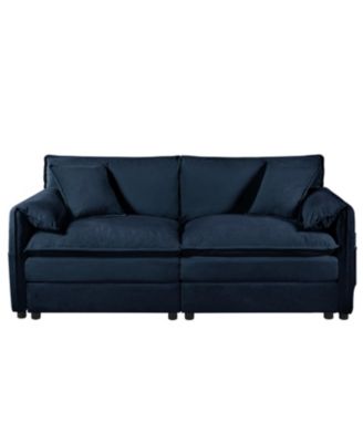 Streamdale Deep Seat Chenille Loveseat & Armchair Set - Blue