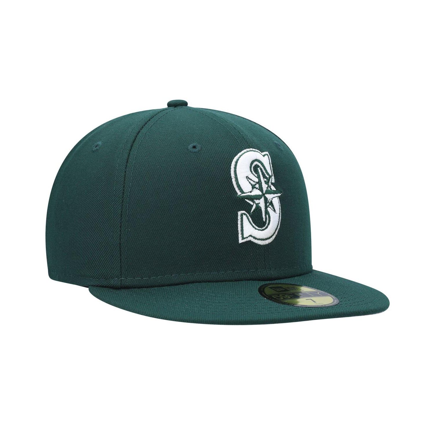 Men's Green Seattle Mariners White Logo 59FIFTY Fitted Hat