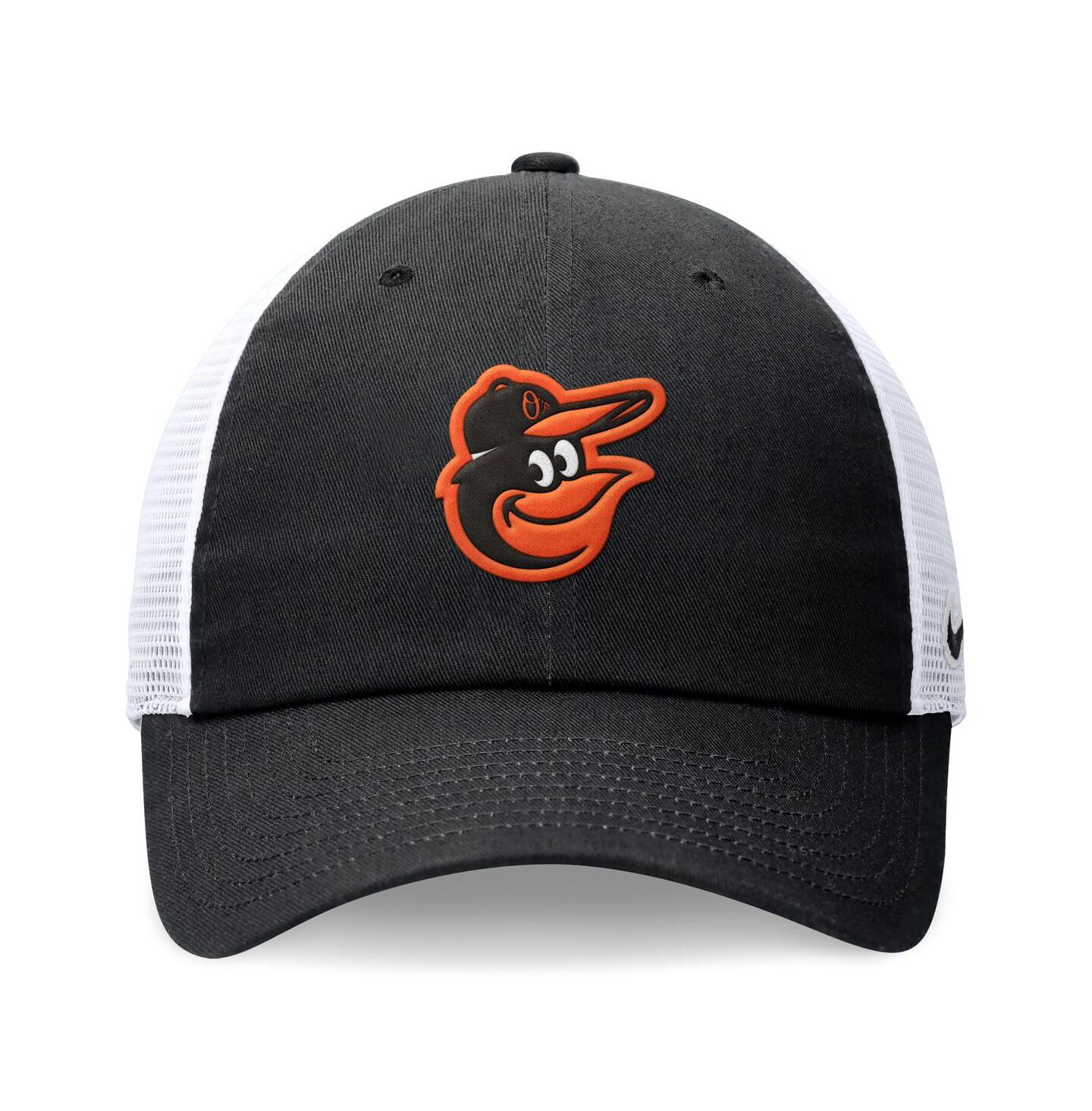 Мужская кепка Nike Black Baltimore Orioles Club Trucker Adjustable Hat — фото 2