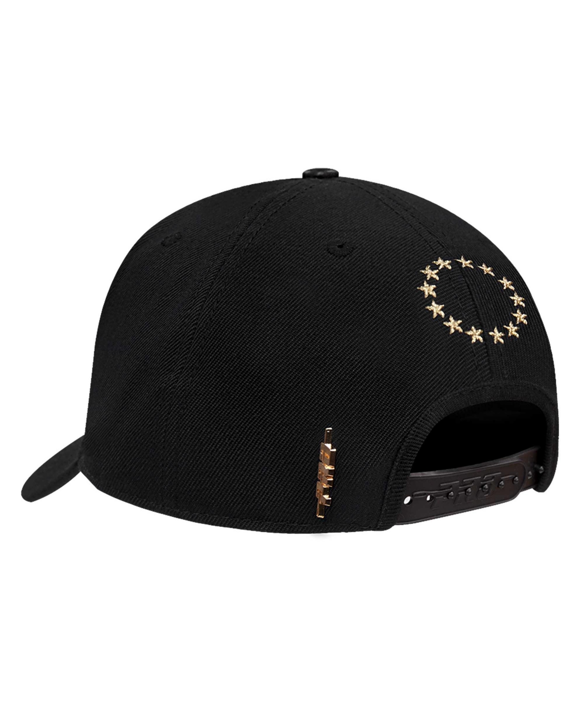 Pro Standard Men's Black Philadelphia 76ers Metallic Logo Pinch Front Adjustable Hat