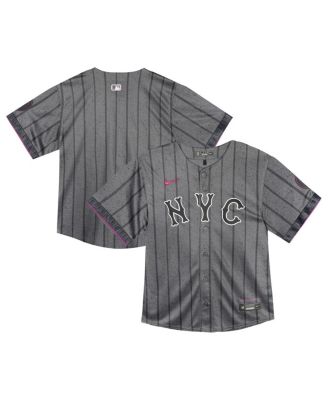 Nike - Baby Boys and Girls Gray New York Mets 2024 City Connect Limited Jersey