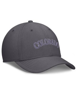 Men's Gray Colorado Rockies Swoosh Performance Flex Hat