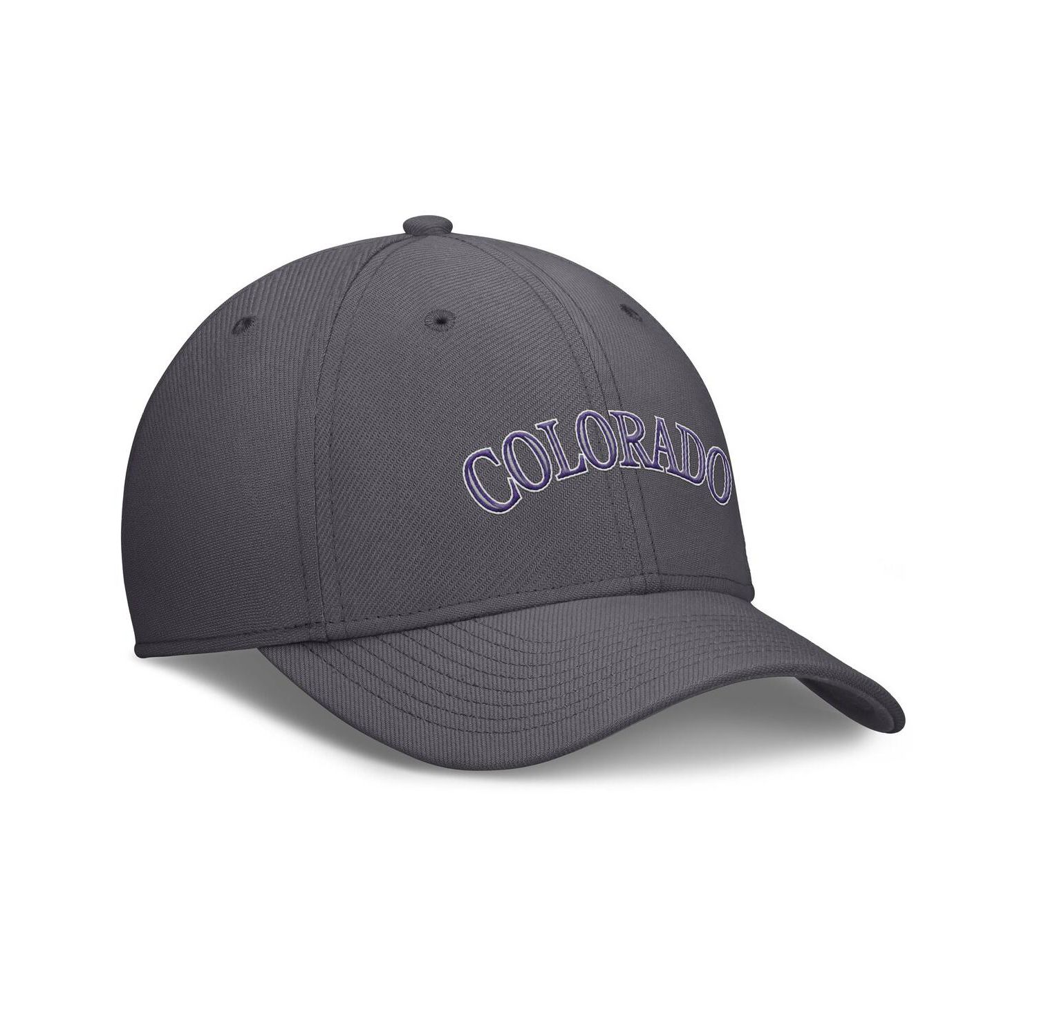 Men's Gray Colorado Rockies Swoosh Performance Flex Hat