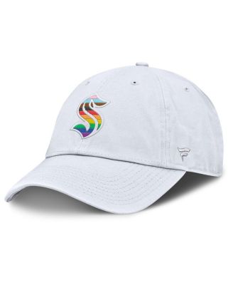 Fanatics - Men's White Seattle Kraken PRIDE Adjustable Hat