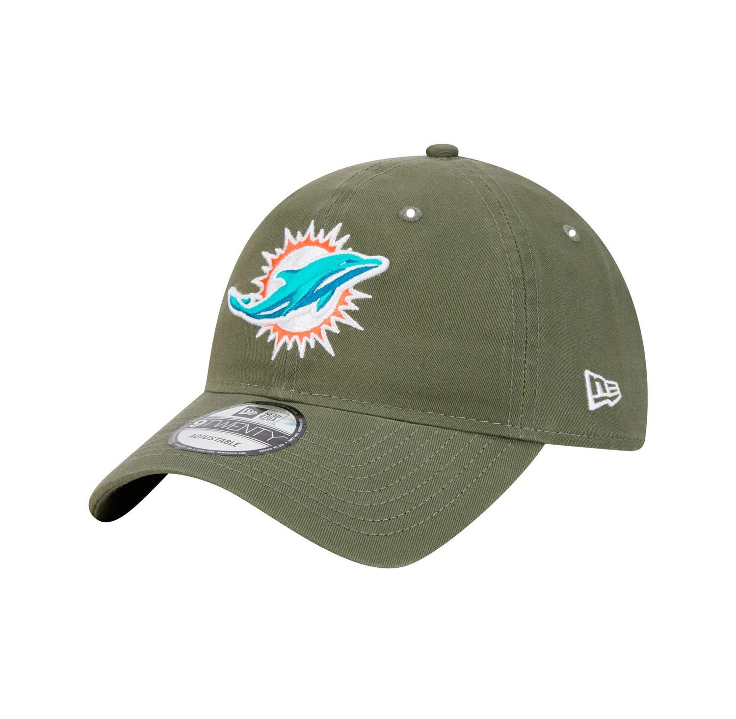 Men's Olive Miami Dolphins Main 9TWENTY Adjustable Hat