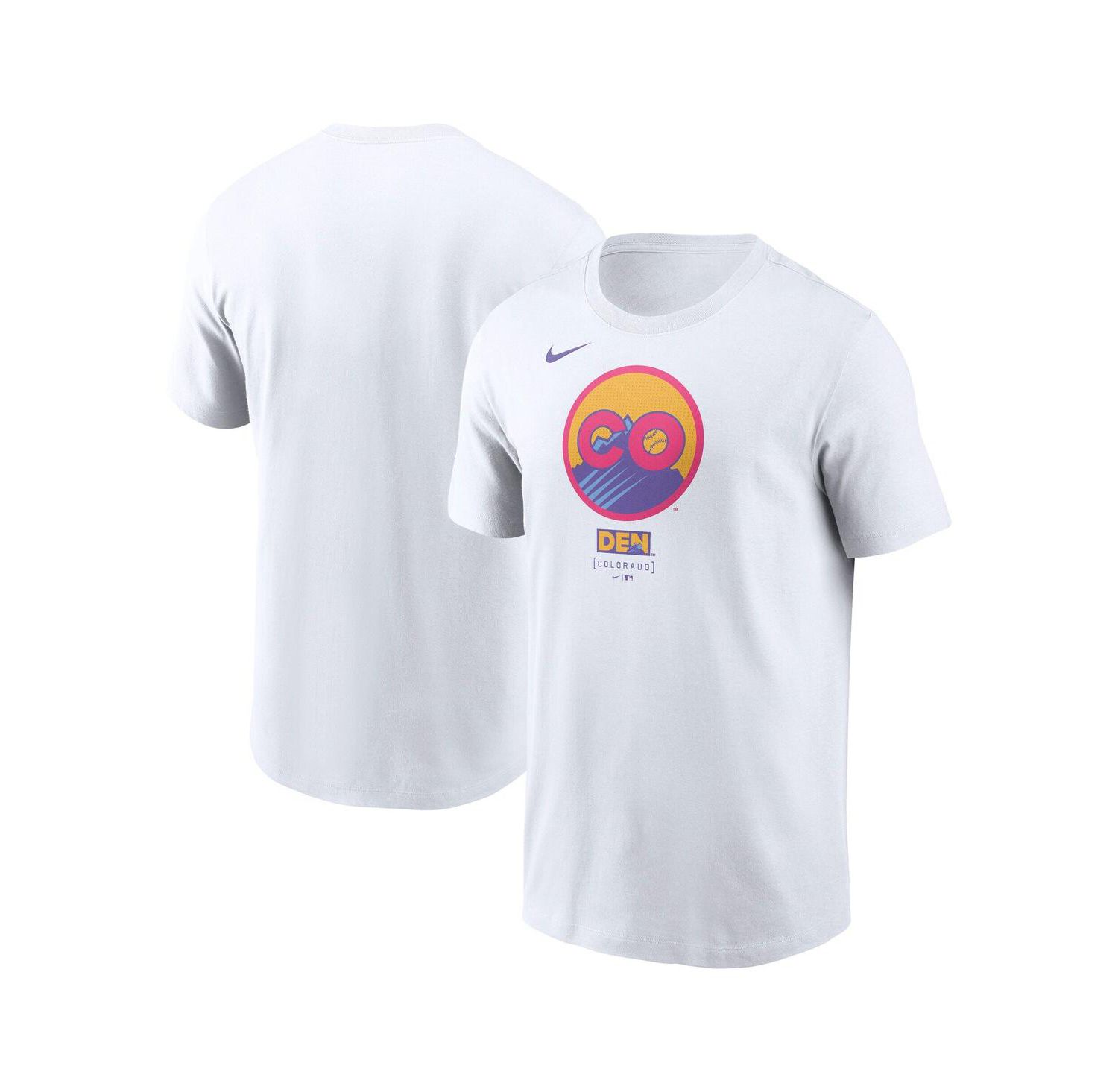 Men's White Colorado Rockies 2025 City Connect Logo T-Shirt