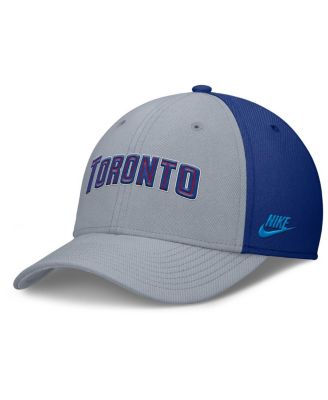 Nike - Men's Gray/Royal Toronto Blue Jays Rise Swoosh Performance Flex Hat