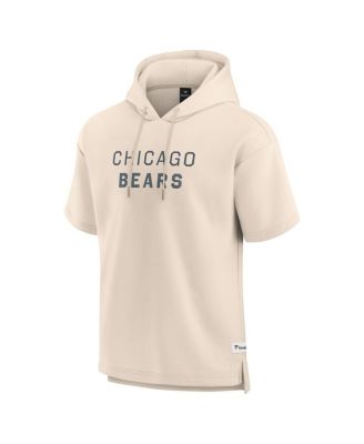 Men's Cream Chicago Bears Elements Future Ground Lettering Short Sleeve Pullover Hoodie