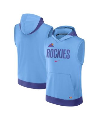 Men's Light Blue Colorado Rockies 2025 City Connect Authentic Collection Sleeveless Performance Pullover Hoodie