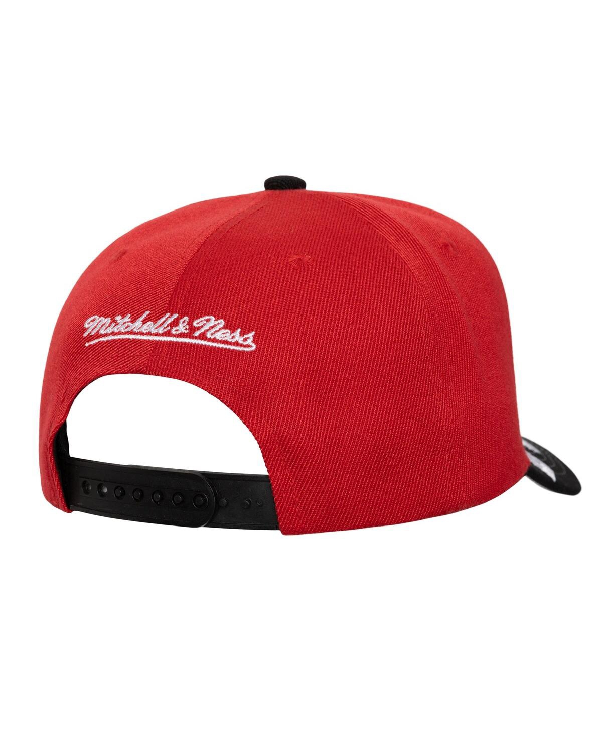 Mitchell & Ness Men's Red/black New Jersey Devils Underarch Two-tone Pro Crown Snapback Hat