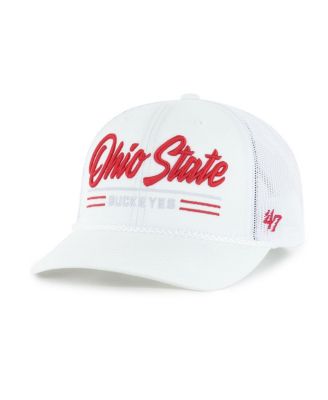'47 Brand - Men's White Ohio State Buckeyes Garner Rope Trucker Adjustable Hat