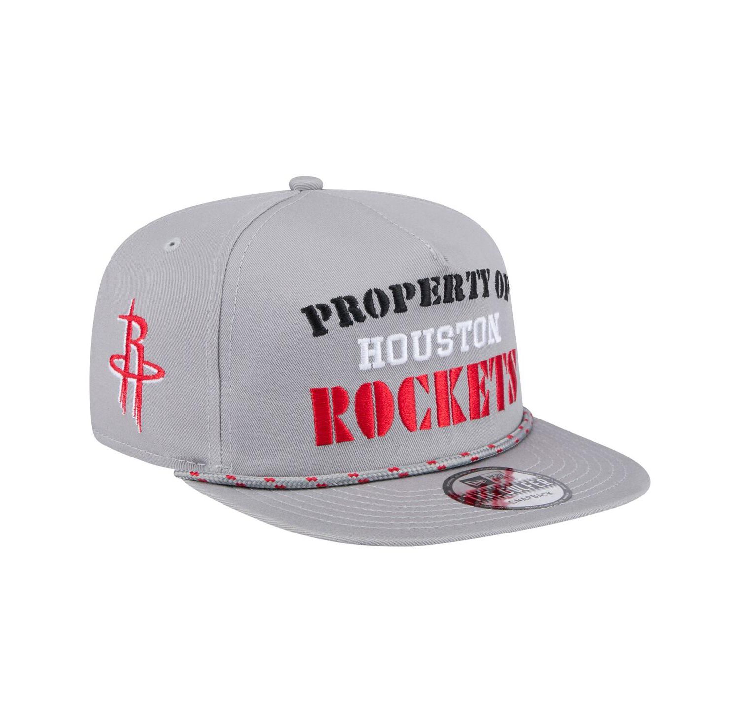 Men's Gray Houston Rockets Throwback Property Of Golfer Snapback Hat