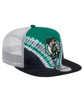 Men's Black/Kelly Green Boston Celtics Throwback Dye Golfer Snapback Hat