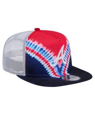Men's Atlanta Braves Tie-Dye Golfer Trucker Adjustable Hat