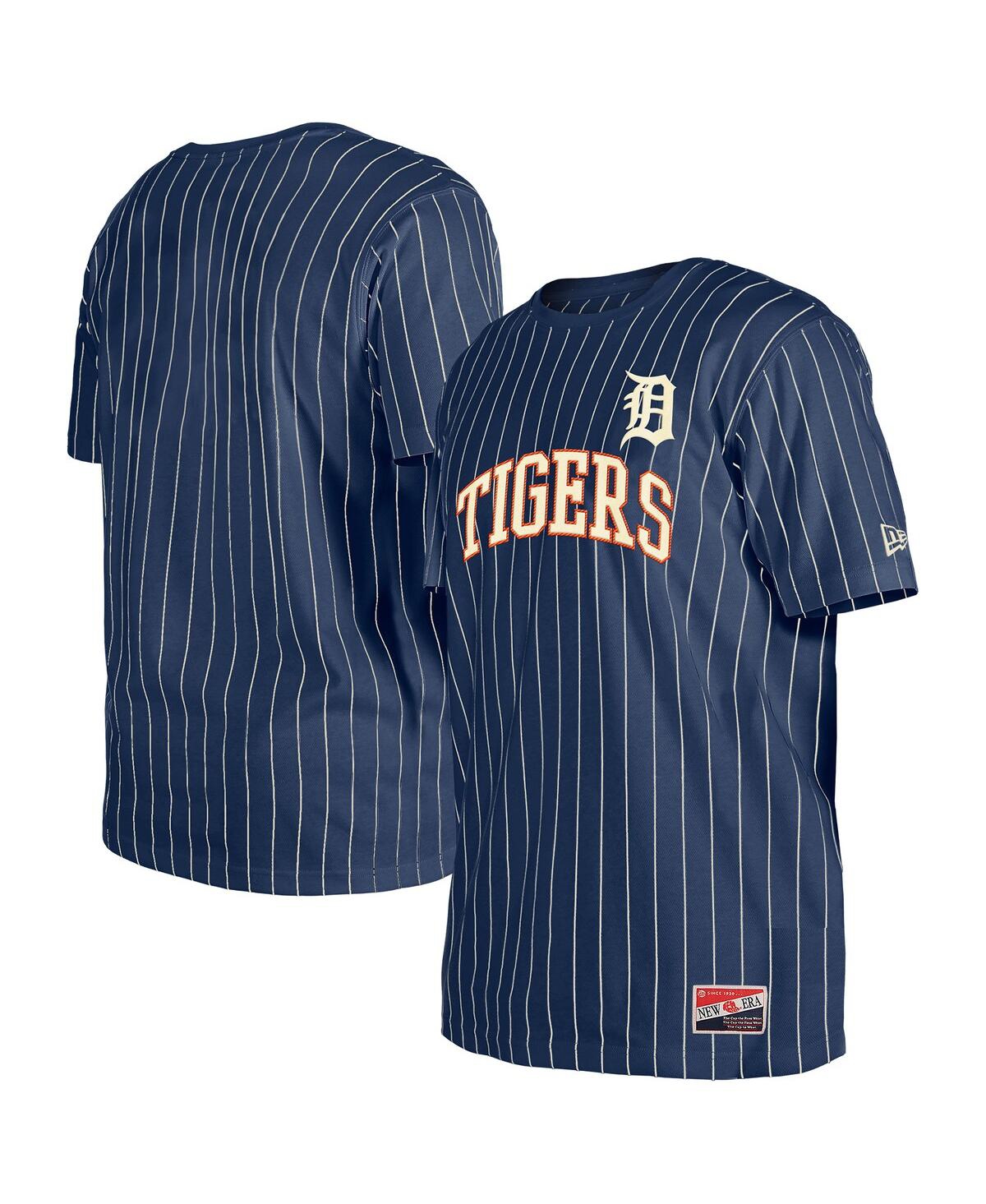 Men's Navy Detroit Tigers Throwback Pinstripe T-Shirt - Navy