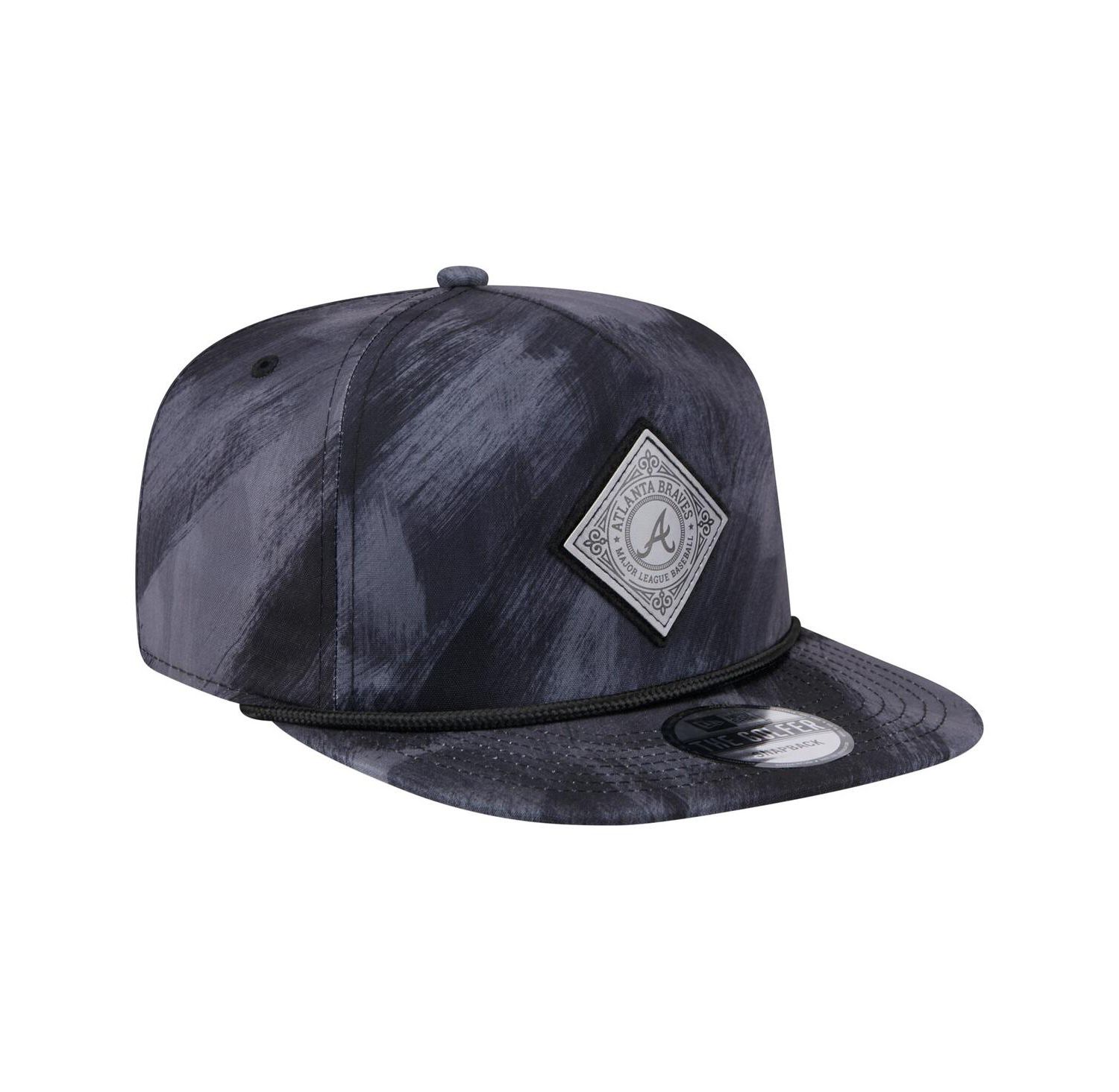 Men's Navy Atlanta Braves Printed Golfer Snapback Hat
