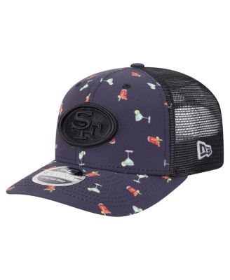 New Era - Men's Navy/Black San Francisco 49ers Adventure Drinks Pattern 9SEVENTY Stretch snap Hat