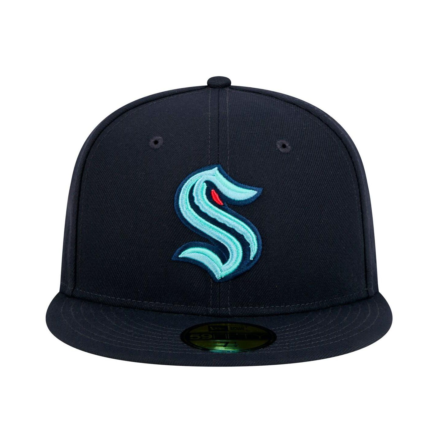 Мужская кепка New Era Deep Sea Blue Seattle Kraken Core 59FIFTY Fitted Hat — фото 2
