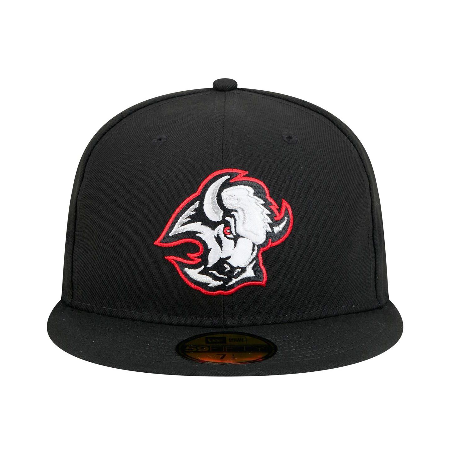 Мужская кепка New Era Black Buffalo Sabres Core 59FIFTY Fitted Hat — фото 2