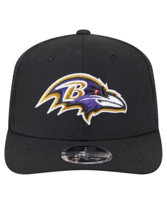 Men's Black Baltimore Ravens Main Trucker 9SEVENTY Stretch Snap Hat