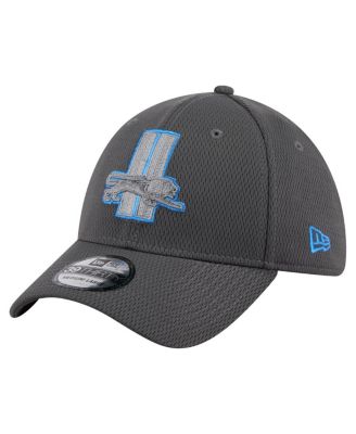 Men's Graphite Detroit Lions Throwback Logo Main 39THIRTY Flex Hat