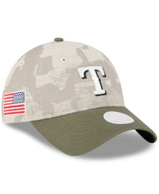 New Era - Women's Light Beige/Olive Texas Rangers 2025 Armed Forces Day 9TWENTY Adjustable Hat