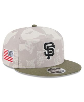 New Era - Men's Light Beige/Olive San Francisco Giants 2025 Armed Forces Day Split Panel 9FIFTY Snapback Hat