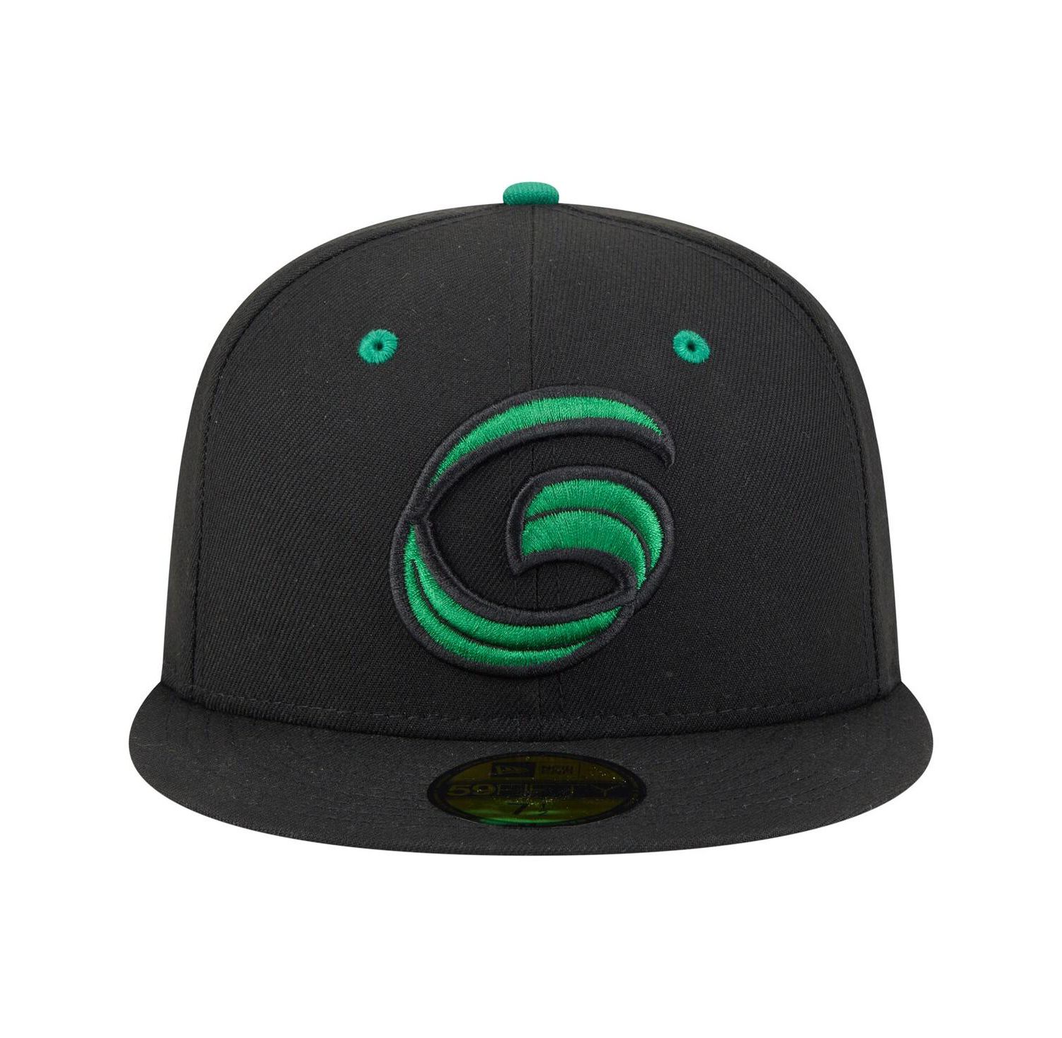 Men's Black Greensboro Grasshoppers Authentic Collection 59FIFTY Fitted Hat