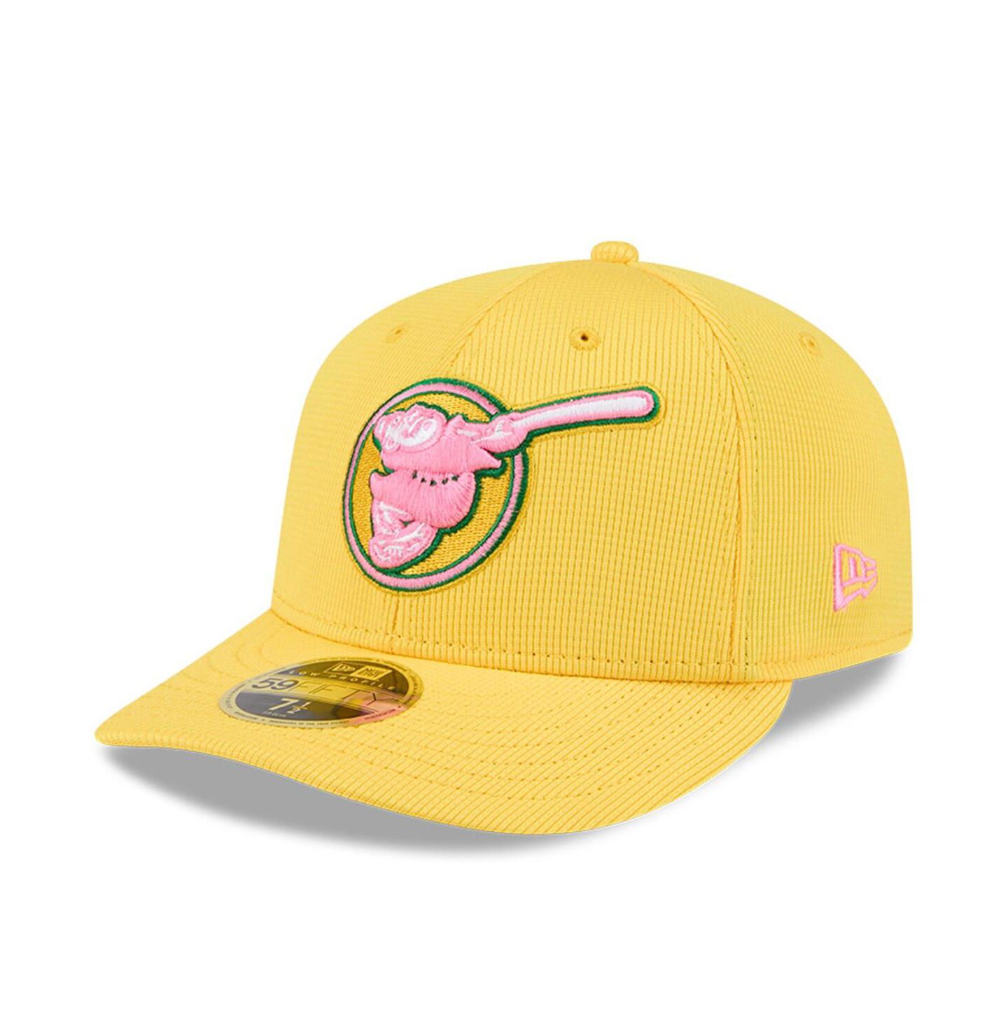 Мужская кепка New Era Yellow San Diego Padres City Connect Batting Practice Low Profile 59FIFTY Fitted Hat — фото 1